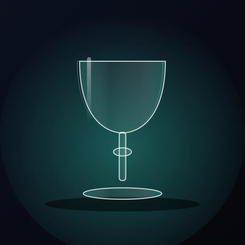 Vintage Colored Goblet Glass Set